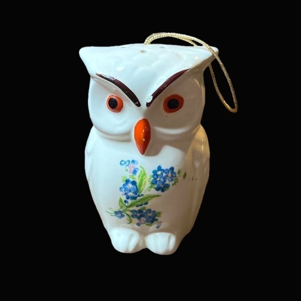 Vintage Glass Owl Potpourri Holder